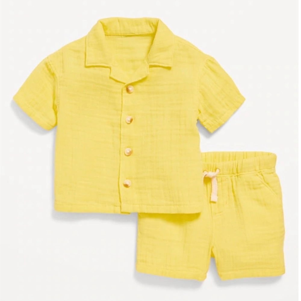 Old Navy | Printed Double-Weave Shirt and Shorts Set for Baby